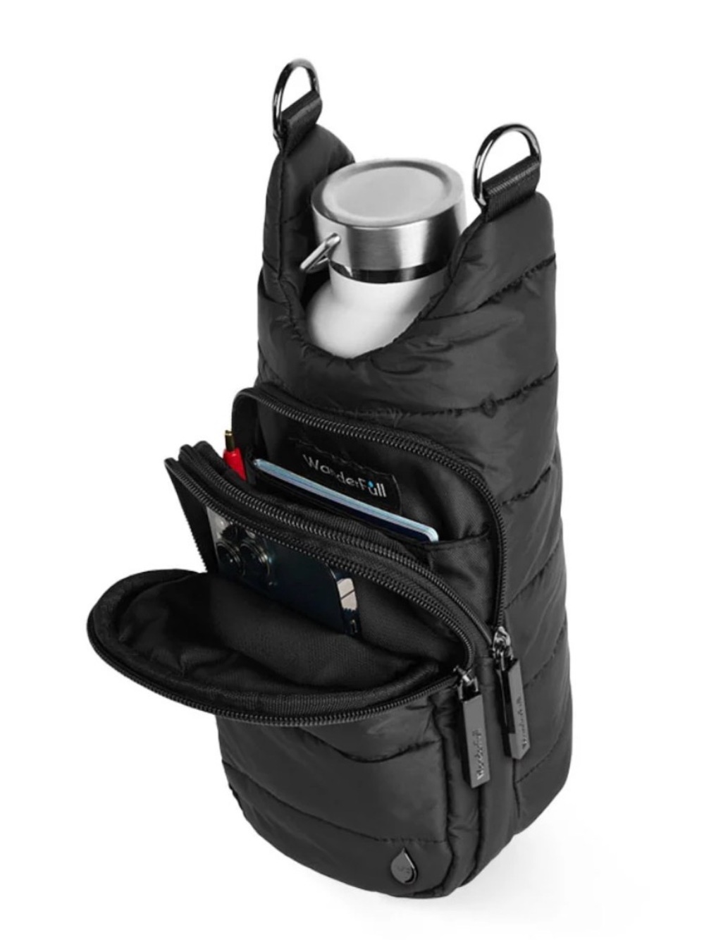 NWOT WanderFull Puffer Crossbody Water Pouch & Wallet Black